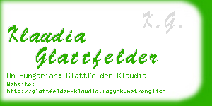 klaudia glattfelder business card